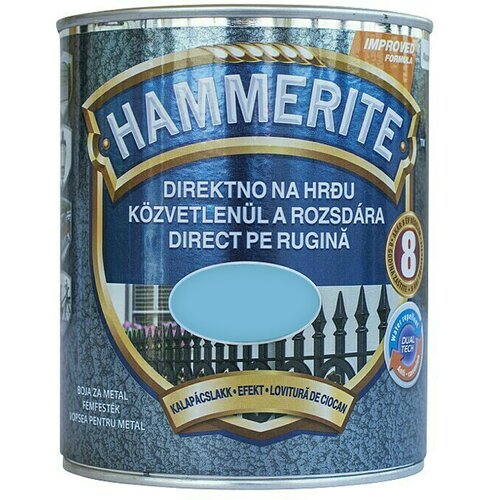 HAMMERITE Boja za metal Hammered efekt lak max, svjetlo plava, 0,75 l Slike