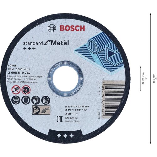 Bosch Standard for Metal A 60 T BF, 115x22,23x1,0mm 061599765H Cene