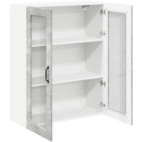 VidaXL zidni kuhinjski ormarić zidne betonski sivi 80 x 31 x 100 cm Slike