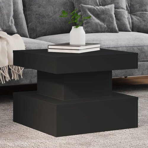  Stolić za kavu s LED svjetlima crni 50 x 50 x 40 cm Slike