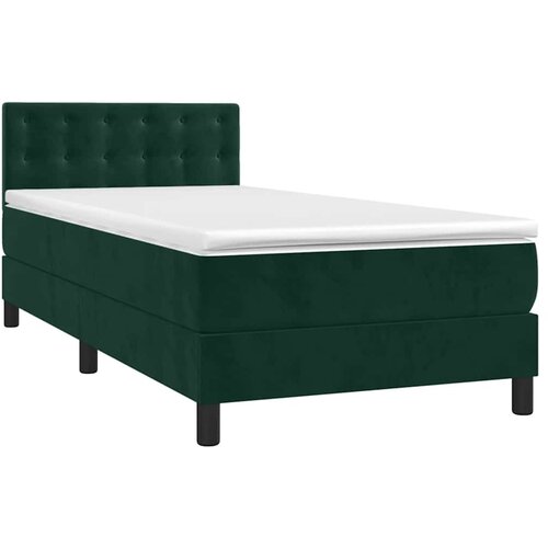 Box spring krevet s madracem tamnozeleni 100x200 cm bar&amp;scaron;unasti Slike