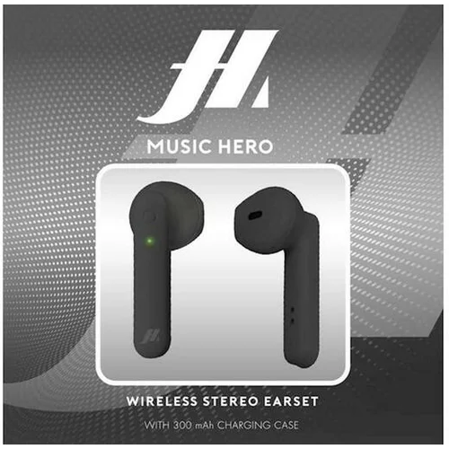 Sbs brezžične ušesne slušalke Twin Music Hero, črne