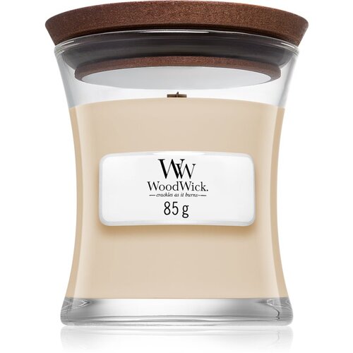 WoodWick White Honey Miel Blanc di&amp;scaron;eča sveča z lesenim stenjem 85 g Slike