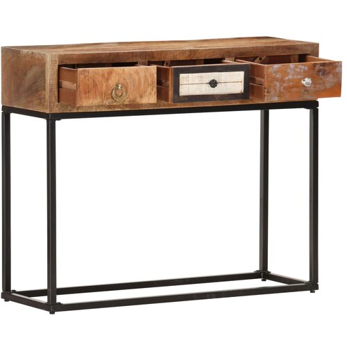 Maison Chic konzolna miza - miza ob steni zlata 90x30x75 cm trden predelan les, (21786417) Cene