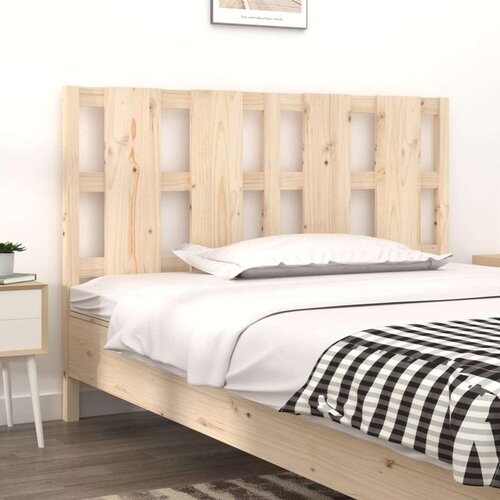  Uzglavlje za krevet 125 5 x 4 x 100 cm od masivne borovine Slike