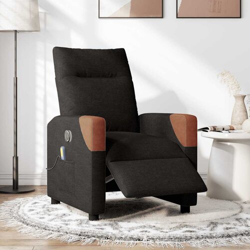 Maison Chic Električni masažni naslanjač - Relax naslanjač črno blago, (22134636) Cene