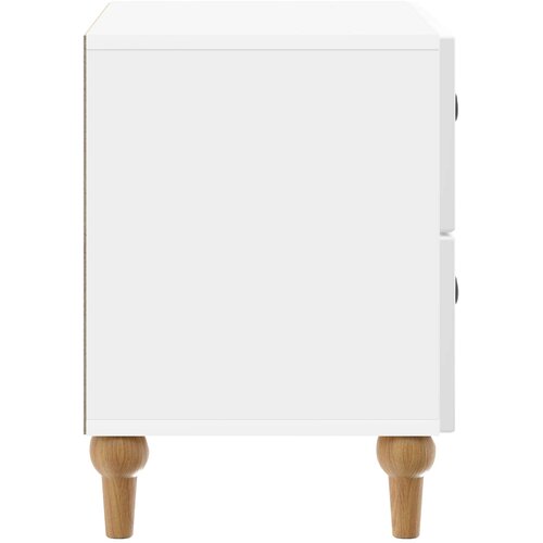  Noćni ormar s ladicama Bijela visokog sjaja 62 x 34,5 x 48 cm Slike
