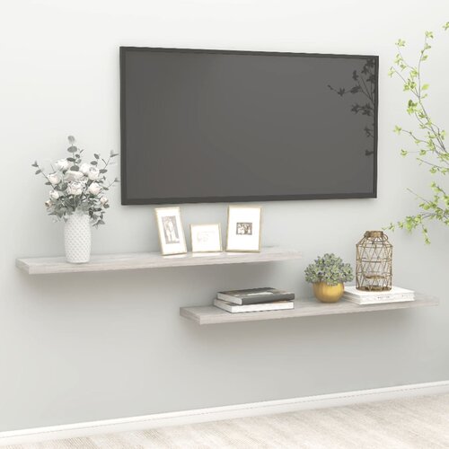 VidaXL Plutajuće zidne police 2 kom boja betona 120x23,5x3,8 cm MDF Slike