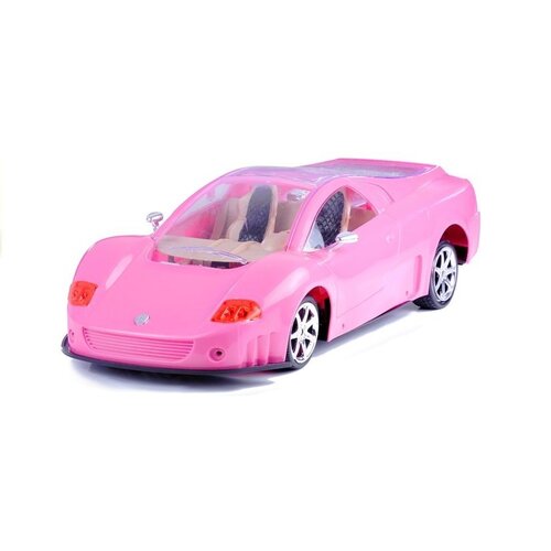 Lean Toys hi&amp;scaron;a za punčke z roza avtom Slike