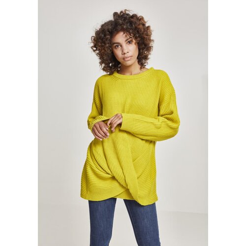 Urban Classics Women&amp;#039;s Wrap Sweater - Yellow Slike
