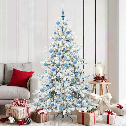 vidaXL Umjetno božićno drvce s nogom s 300 LED svjetlima 180 cm PVC Cene