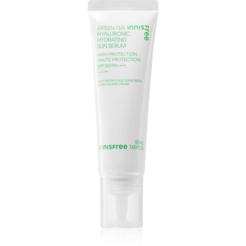 Innisfree Green Tea Hyaluronic Sun Serum vlažilni za&scaron;čitni fluid s pomirjajočim učinkom SPF 50+ 50 ml Cene