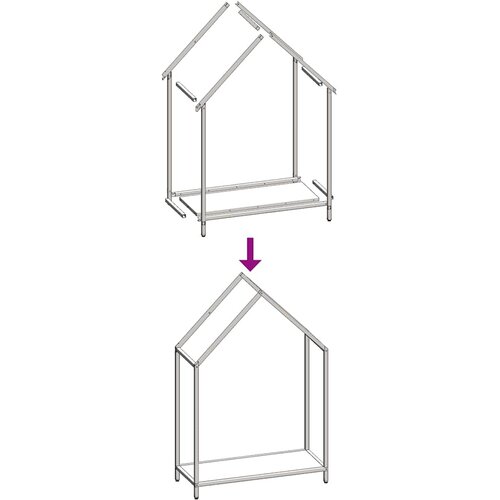  Stalak za drva 60x25x90 cm hladno valjani čelik Slike
