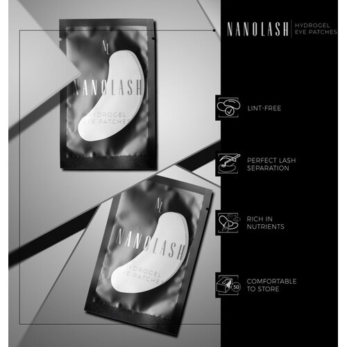 Nanolash Hydrogel Eye Patches Mini hidrogel blazinice za oči 50 par Slike