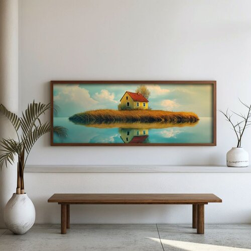 WALLXPERT FAH007-120 Multicolor Decorative Framed MDF Painting Cene