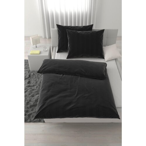 Premium Living Posteljnina Xenia Streif Xxl, Črna, 2x60/80, 200/200 Slike