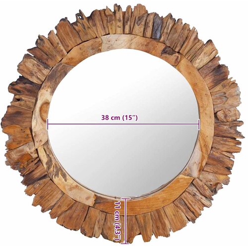  Zidno ogledalo od tikovine 60 cm okruglo Slike