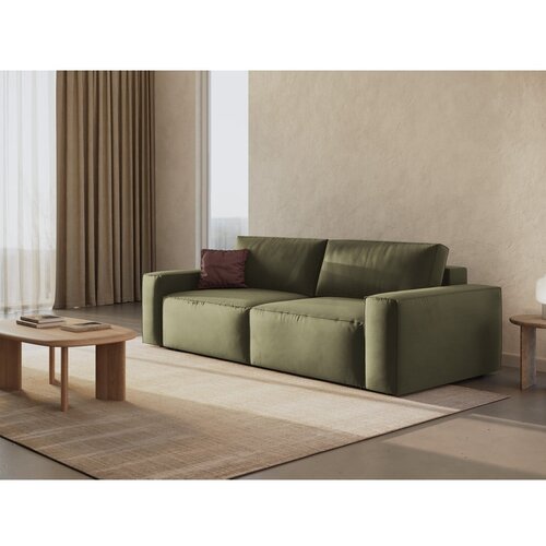 Micadoni Zelena raztegljiva sedežna garnitura iz tkanine boucl&amp;eacute; 247 cm Jodie &amp;ndash; Home Slike