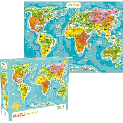 Puzzle MAPA SVETA 100PCS 300704 104/300704 Slike