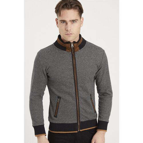 Dewberry 1021 MEN'S SWEATSHIRT-DOTTED BLACK Cijene