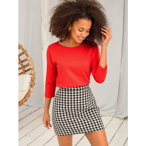 BASIC Feel Good Blouse-RV-BZ-4661.42P-red Cene