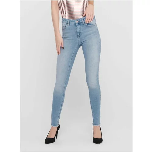 Only Blue Skinny Fit Shortened Jeans Blush - Women