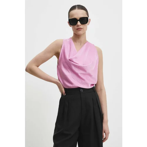 Answear Lab Bluza za žene, boja: ružičasta, bez uzorka