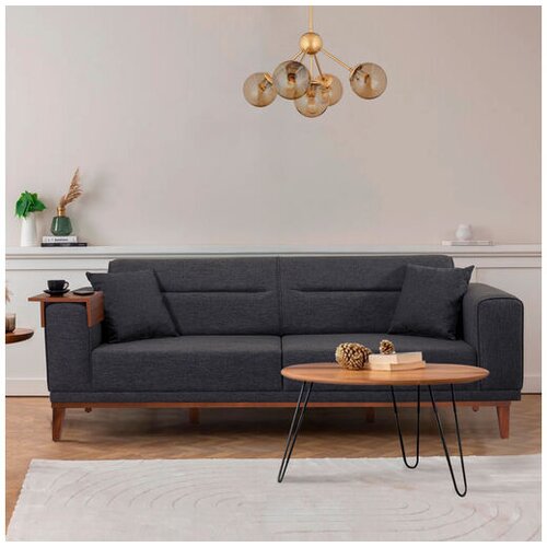 Atelier Del Sofa Antracitno siva raztegljiva sedežna garnitura 223 cm Liones – Cene