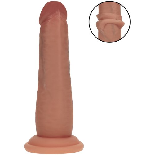 REALROCK dvostruke gustoće realistični dildo (preplanuli) - 15,5 cm Slike