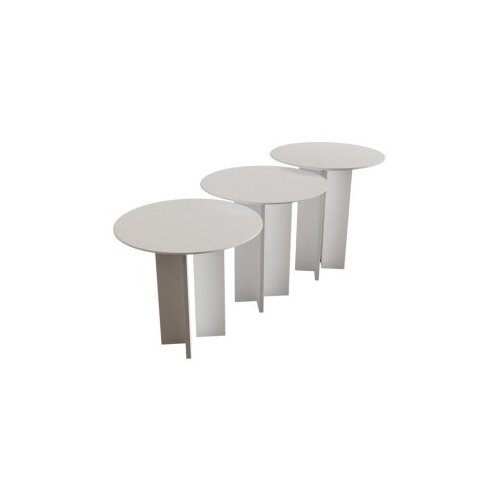 Hanah home set stolova za kafu leo (55 + 50 + 45) white Slike