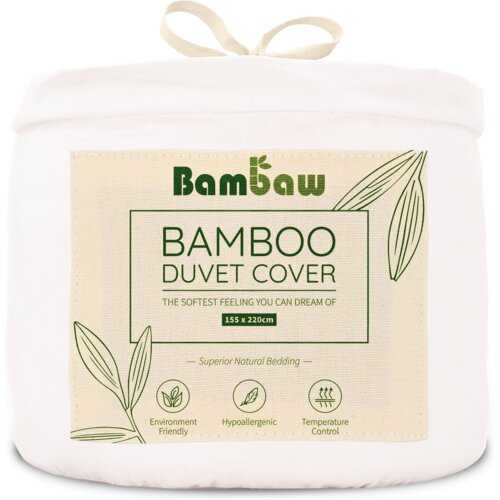 Bambaw Prevleka za odejo iz bambusa 155 x 220 cm - White Cene