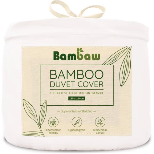 Bambaw Prevleka za odejo iz bambusa 155 x 220 cm - White
