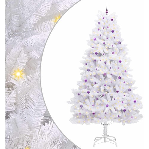 vidaXL umetno zložljivo božično drevo bela 300 cm pvc in jeklo, (5000111561) Cene