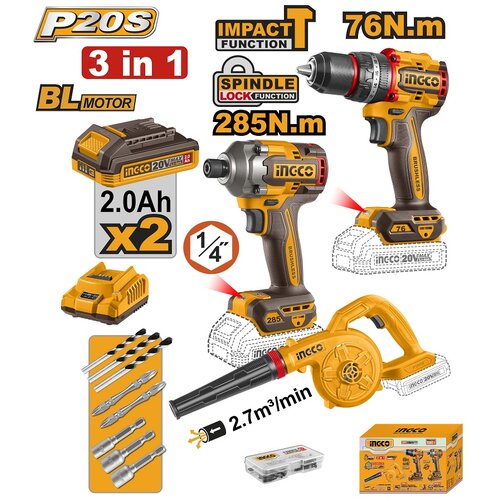 Akumulatorski set alata COSLI250182E 20V SUPER INGCO Cene