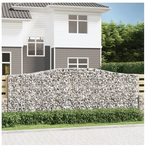  Obokane gabion košare 2 kosi 400x50x140/160 cm pocinkano železo Cene