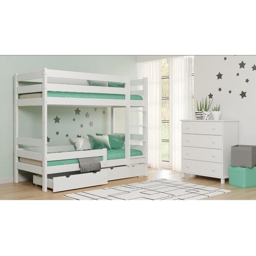 Molarem Home Drveni dječji krevet na kat Gagatek Lux - bijeli - 180x80 cm - Dodatni krevet Cijene
