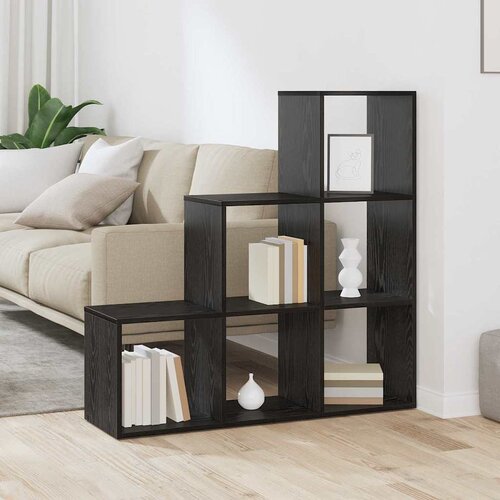 VidaXL Ormarić za knjige Crni hrast 99 x 29 x 99 cm Konstruirano drvo Slike