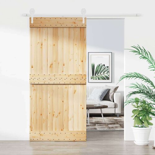  Klizna vrata s priborom za montažu 95 x 210 cm masivna borovina Cijene