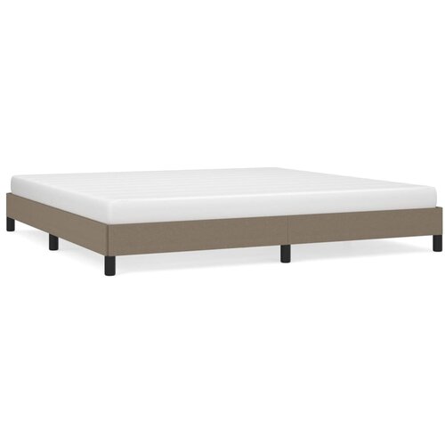  Okvir za krevet bez madraca smeđesivi 200x200 cm od tkanine Slike