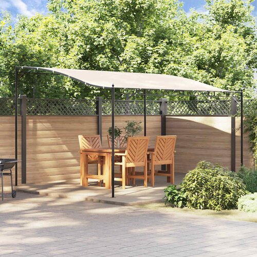 vidaXL Nadstrešek krem 4x3 m 180 g/m² blago in jeklo Cene
