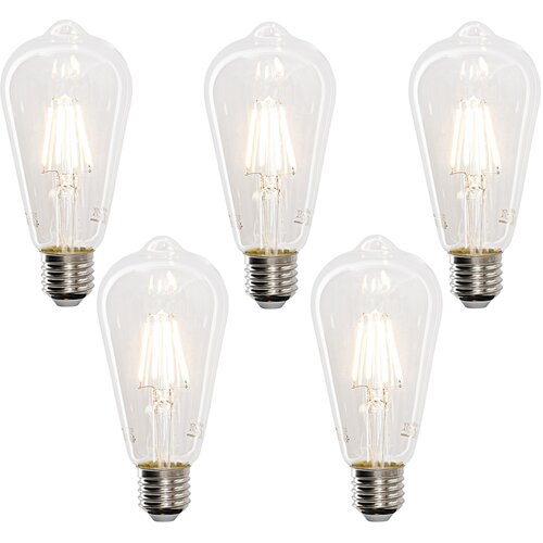 LUEDD Komplet 5 pametnih LED žarnic E27 ST64 4,5 W 470 lm 1800-4000K Slike