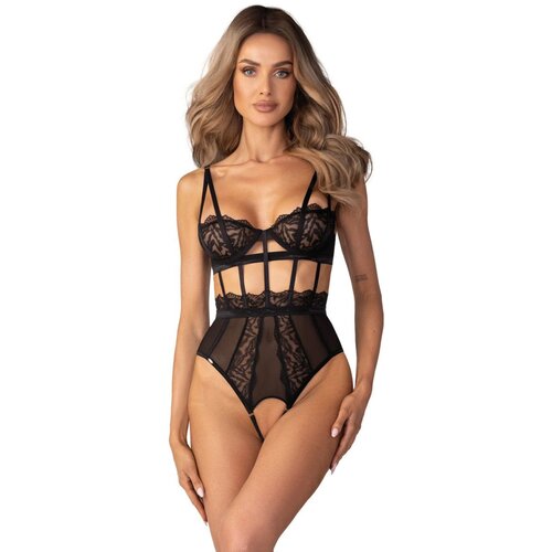 Obsessive Bodysuit Open Crotch – Black Cijene