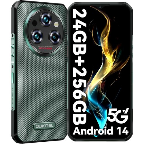 Oukitel WP35 5G 24/256GB, zelena pametni robustni telefon Android 14, 11000mAh, (21339551) Slike