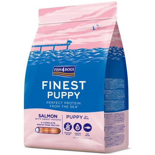 Fish4Dogs Finest Puppy small losos s batatom 1,5 kg Slike