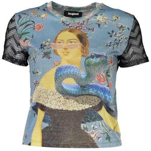Desigual LIGHT BLUE WOMAN SHORT SLEEVE T-SHIRT Cene