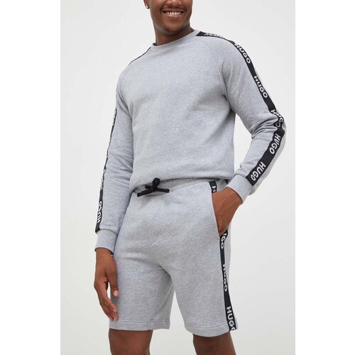Hugo Homewear pamučne kratke hlače boja: siva Slike