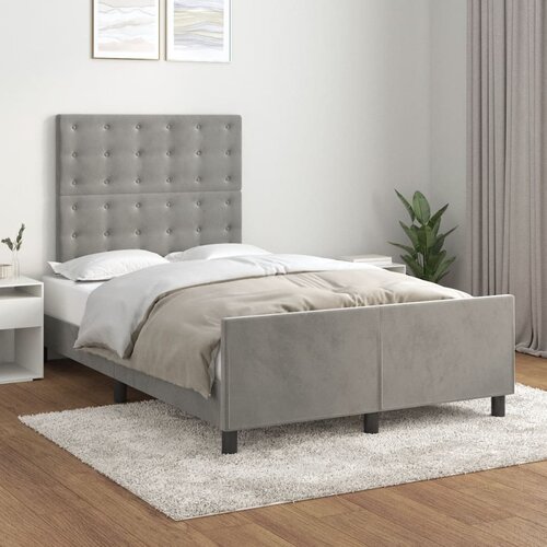 Furnova Posteljni okvir brez vzmetnico siv 120x190 cm žamet, (21940706) Slike
