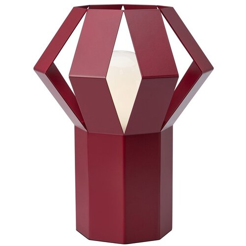 Markslöjd Crvena metalna stolna lampa s metalnim sjenilom (visina 27 cm) Octa – Cene