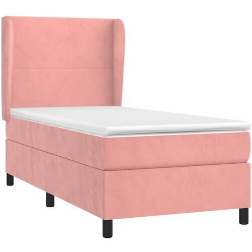 Box spring krevet s madracem ružičasti 90x200 cm bar&amp;scaron;unasti Slike