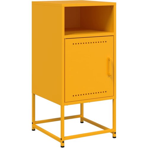 Maison Chic Nočna omarica - Nočna miza gorčično rumena 36x39x78 cm jeklo, (21687689) Slike